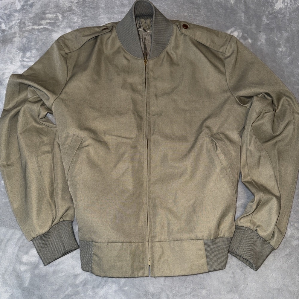 USMC Intermediate Weight Jacket Mens 40R Pewter 2246 Wool Blend‎ Bomber Military